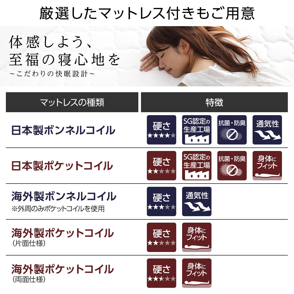 国産 照明付き収納ベッド 『FRANDER フランダー』 ナチュラル - Image 8