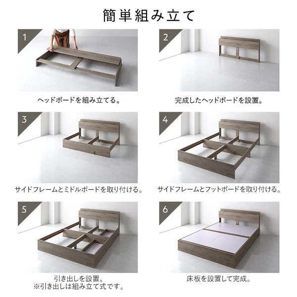引き出し収納付きベッド 『Serest セレスト』 ホワイト - Image 18