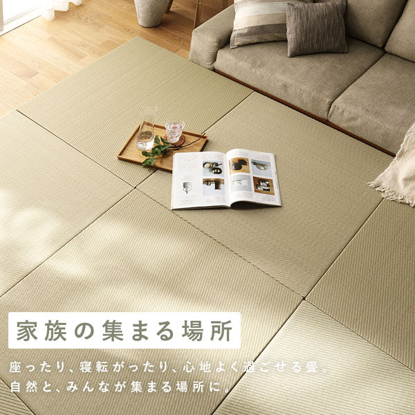 水拭き可 軽量 い草風 置き畳 ユニット畳 65cm幅 【単色】【1枚(単品)】ブラウン - Image 7