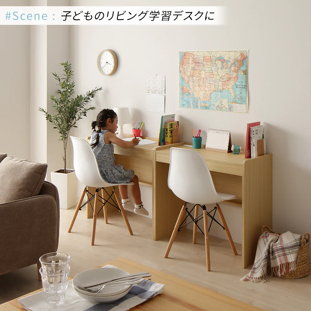コンパクトデスク [幅83cm] ホワイト - Image 13