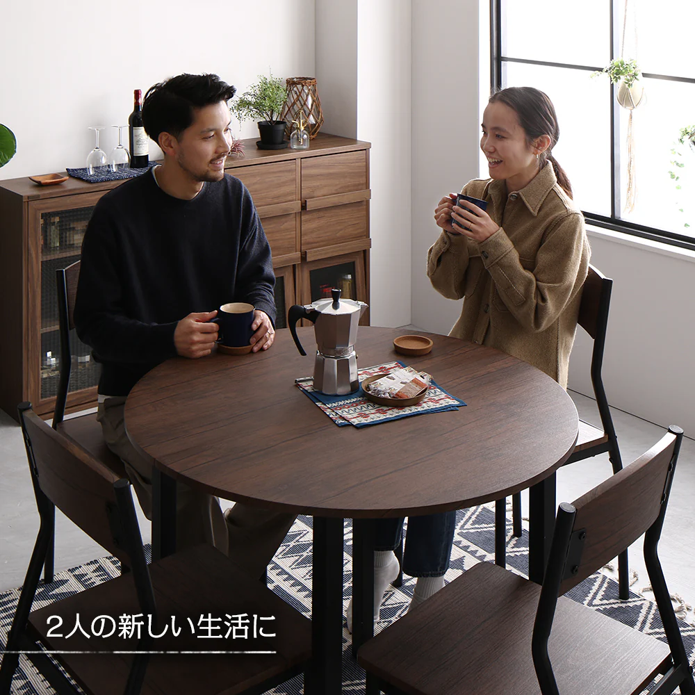 円形ダイニングセット（テーブル＋シンプルデザインチェア） 『BOLIQ ボリック』 ナチュラル×ホワイト - Image 22
