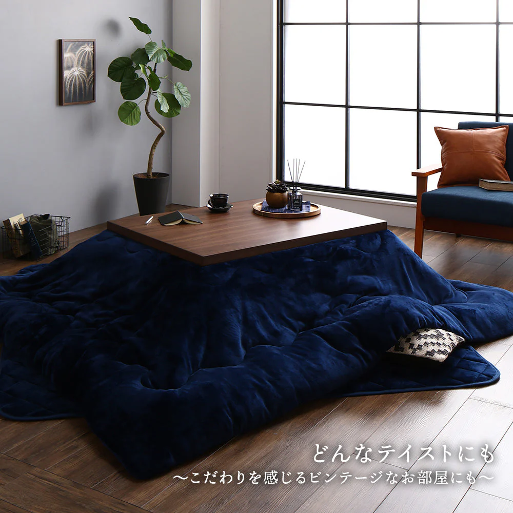 フランネルこたつ 敷き布団 単品 長方形(約)190×240cm ネイビー - Image 16
