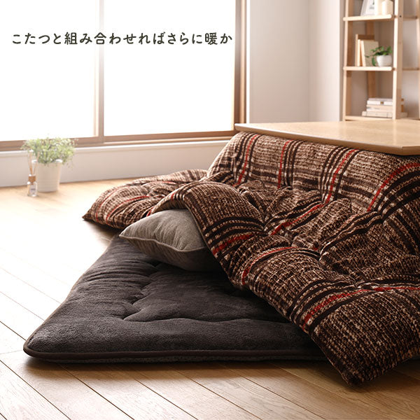 極厚フランネル こたつ敷き布団ラグ 約190×190cm ベージュ - Image 14