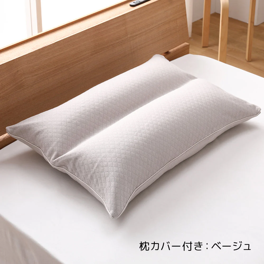 いびきのことを考えた枕：枕カバー付き（ベージュ） - Image 12