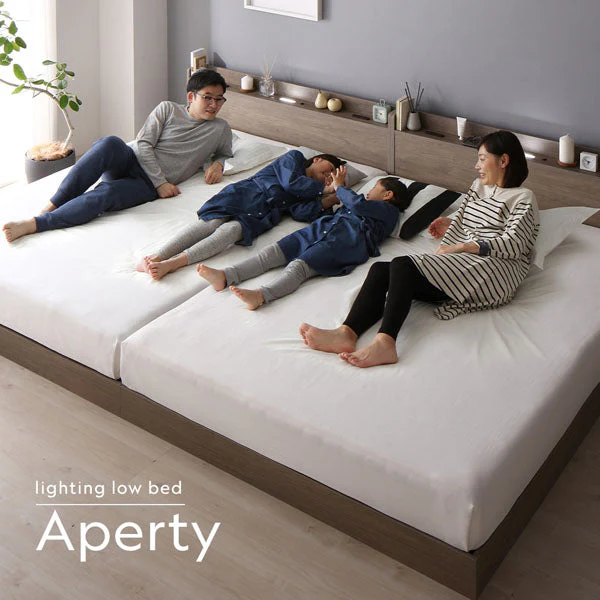 LED照明＆棚付き 連結ローベッド 『Aperty アペルティ』 ブラック - Image 10