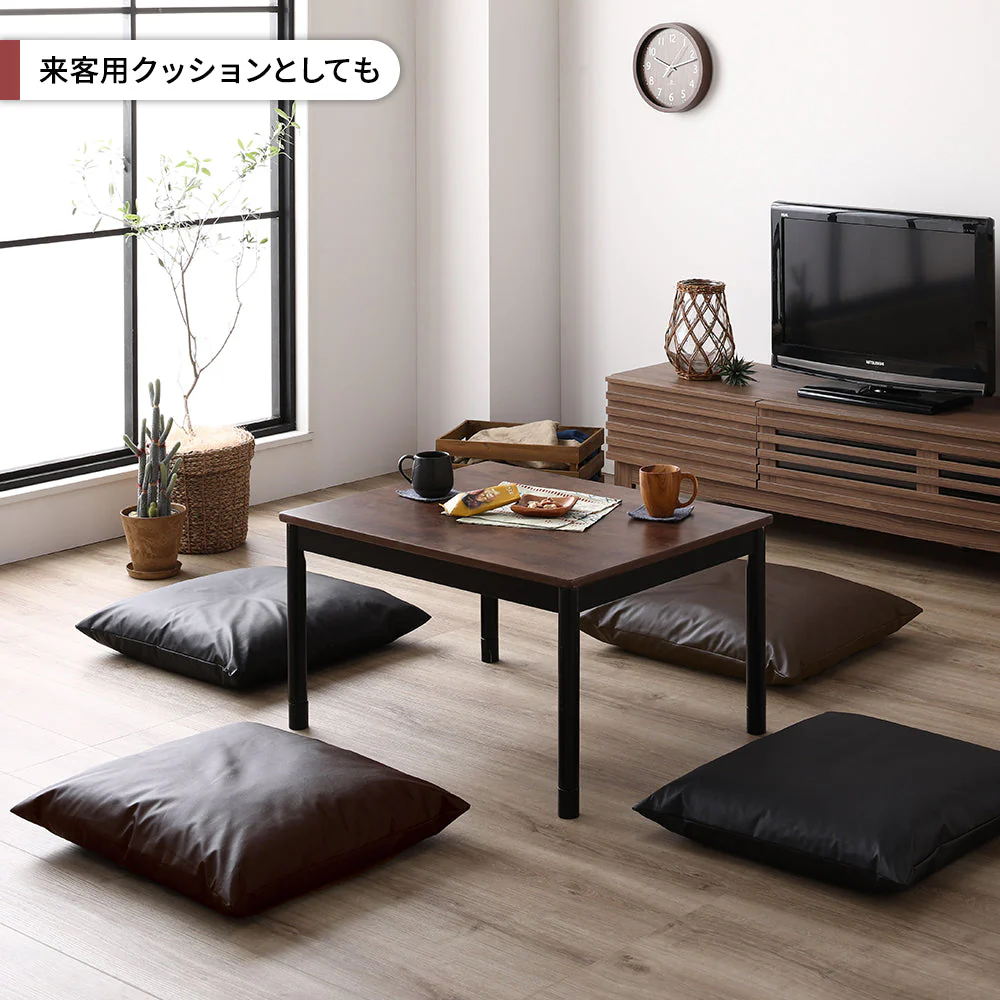 座布団クッション（ボリューム・ロングタイプ）ブラック - Image 16