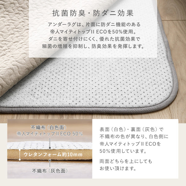 イブルラグとアンダーラグのふかふか2点セット グレー - Image 9