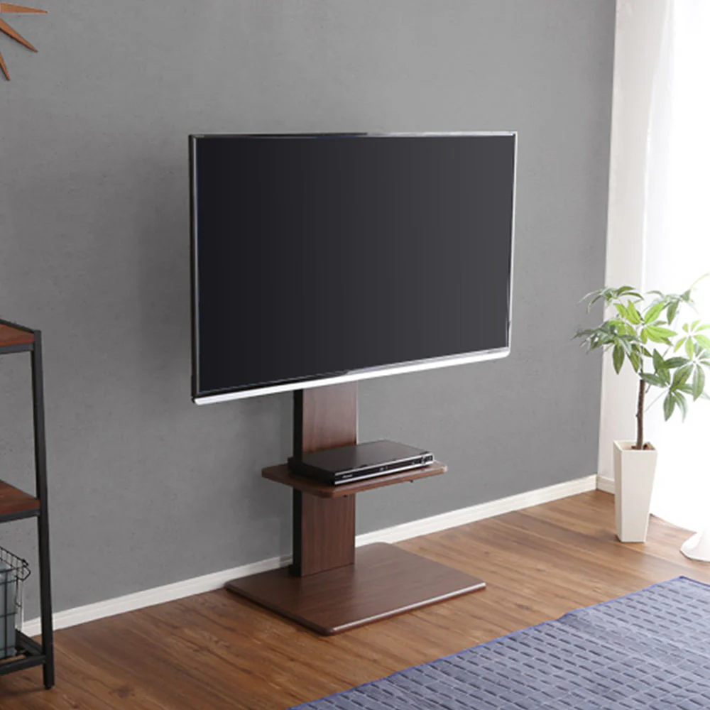 壁寄せTVスタンド（固定タイプ） ロータイプ 棚無し ブラウン - Image 22