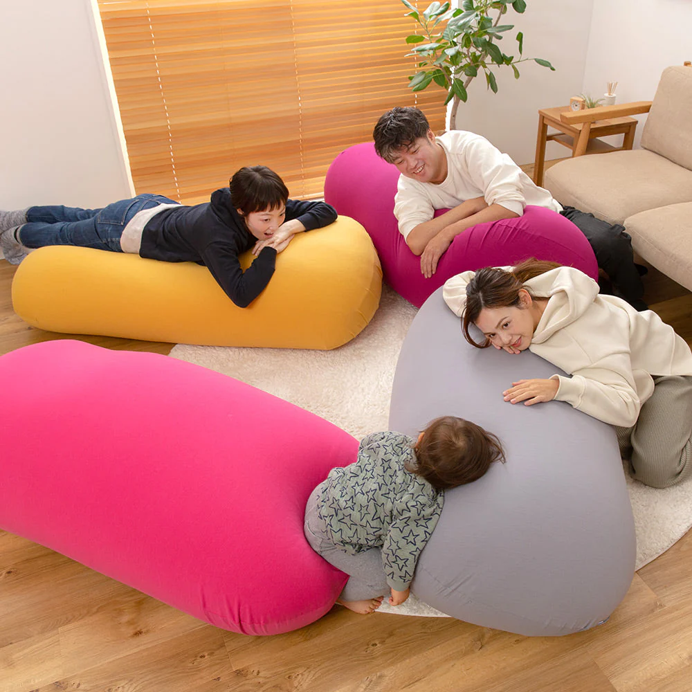 日本製 おおきなビーズクッション ベージュ - Image 17