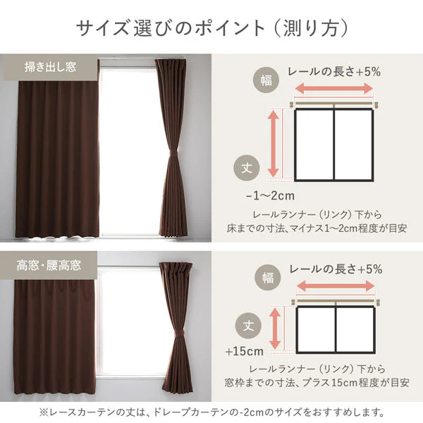 【ドレープ1枚】日本製 20色から選べる1級遮光カーテン 幅200cm×1枚 オレンジ - Image 32