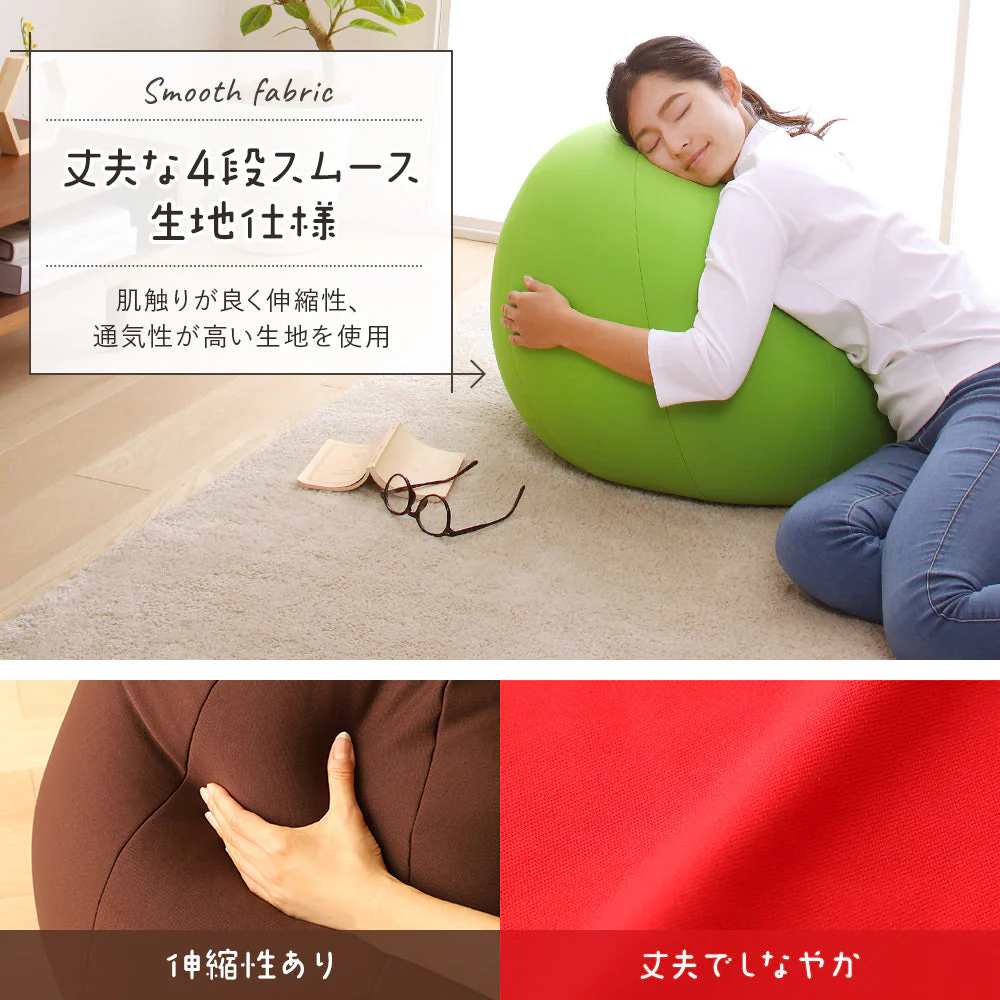リンゴ型 ビーズクッション 単品（スモール） ブルー - Image 11