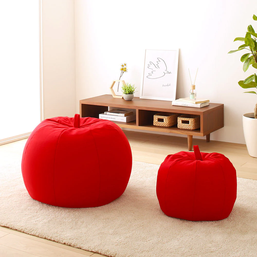 リンゴ型 ビーズクッション 単品（スモール） ブルー - Image 20