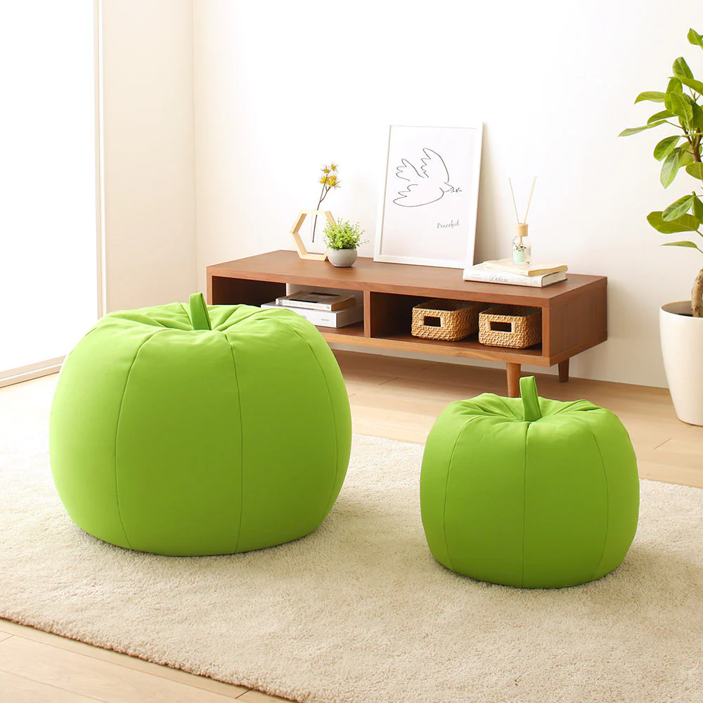 リンゴ型 ビーズクッション 単品（スモール） ブルー - Image 29