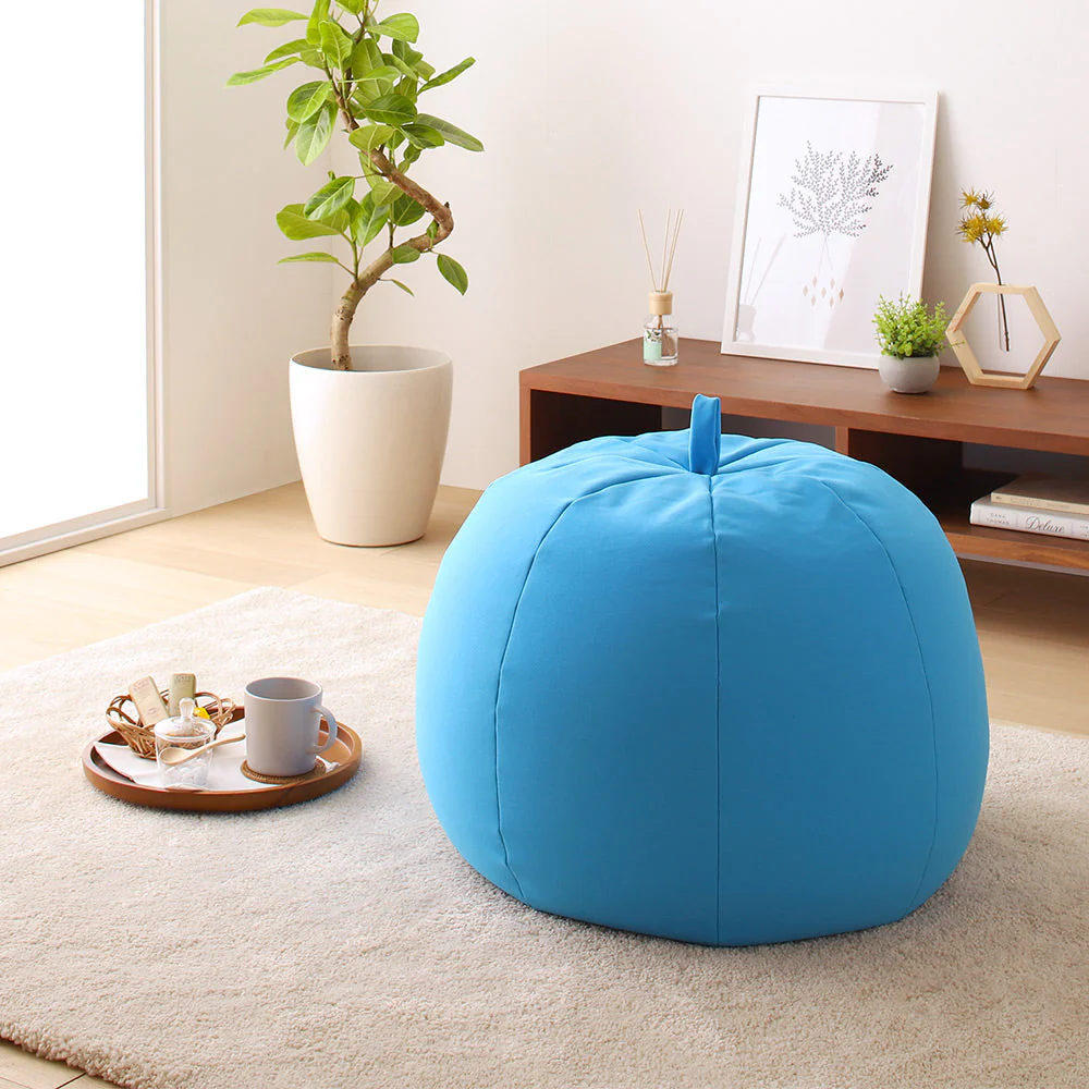 リンゴ型 ビーズクッション 単品（スモール） ブルー - Image 33