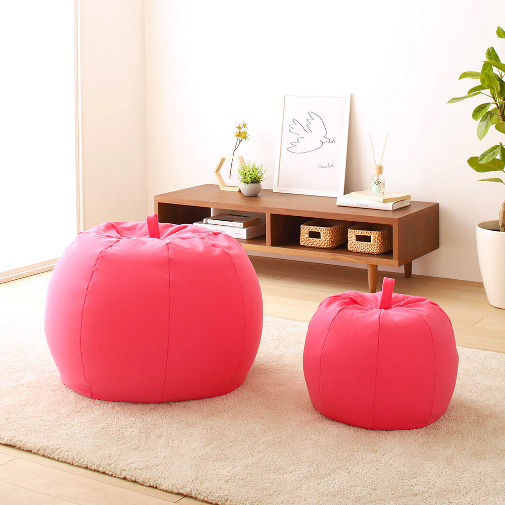 リンゴ型 ビーズクッション 単品（スモール） グリーン - Image 23