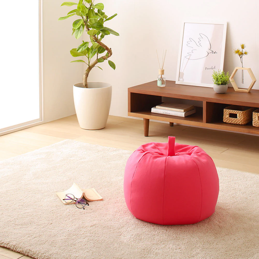 リンゴ型 ビーズクッション 単品（スモール） オレンジ - Image 24