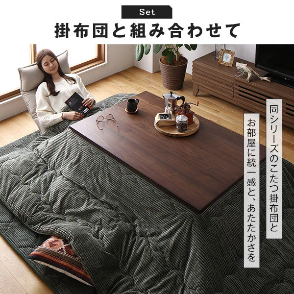 コーデュロイ調 極厚こたつ敷き布団 単品 約185×185cm ネイビー - Image 13