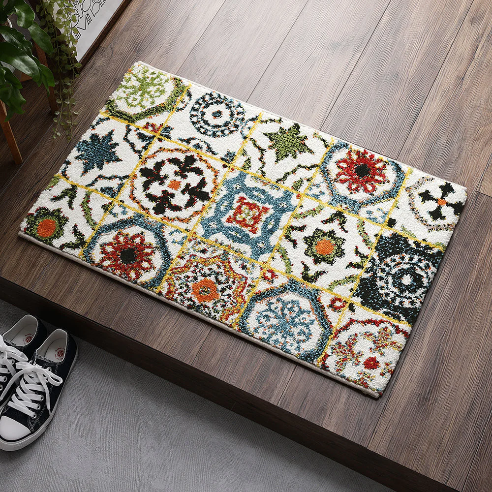 トルコ製 ウィルトン織り 玄関マット 約60×90cm イズミル（レッド） - Image 20