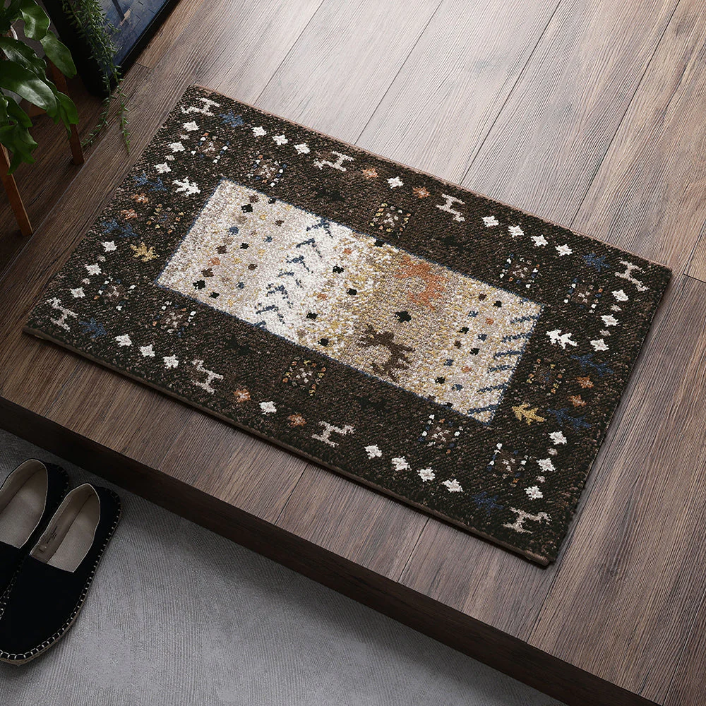 トルコ製 ウィルトン織り 玄関マット 約70×120cm レトロタイル - Image 16