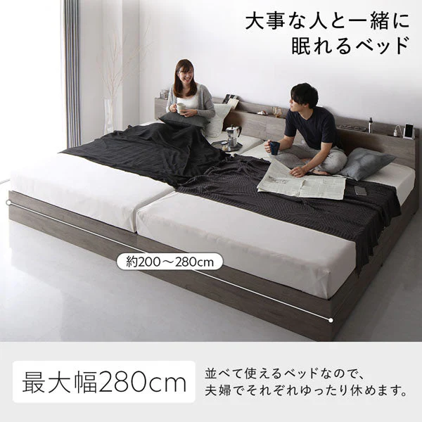 引き出し収納付きベッド 『Serest セレスト』 2台セット ヴィンテージブラウン - Image 13