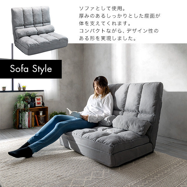 コンパクト 3WAYソファベッド ブラウン 2人掛け - Image 9