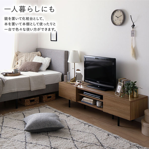 異素材MIX ワイド テレビボード 『Stova ストーヴァ』 幅150cm ブラック - Image 19