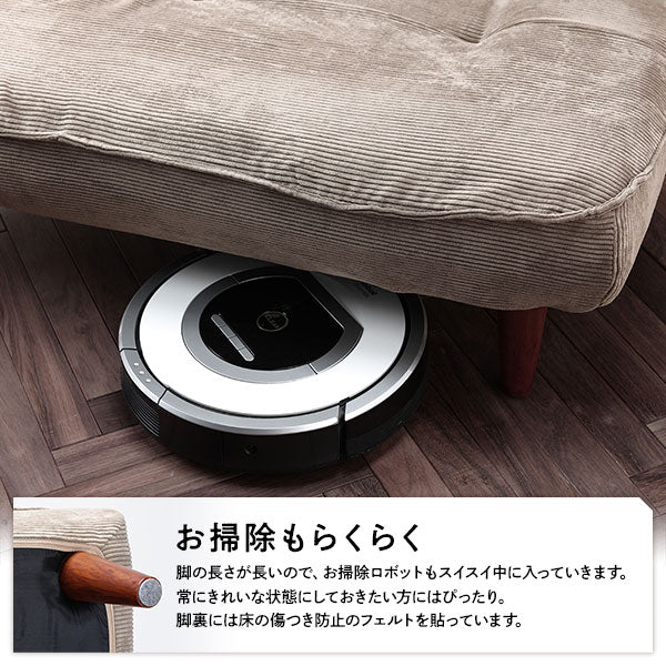 日本製 リクライニング ハイバックソファ 2人掛け単品 PVC生地 ヴィンテージダークブラウン - Image 13
