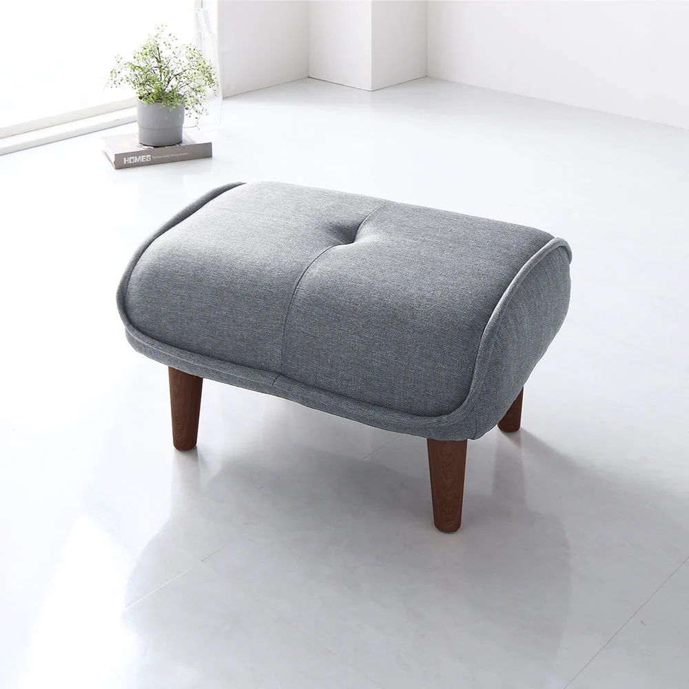 日本製 ポケットコイル オットマン単品 ファブリック生地 アッシュグレー - Image 19