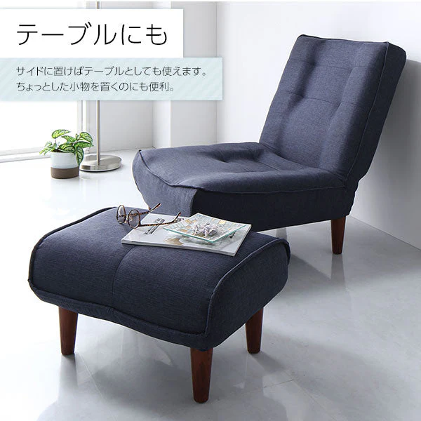 日本製 ポケットコイル オットマン単品 PVC生地 ブラック - Image 7