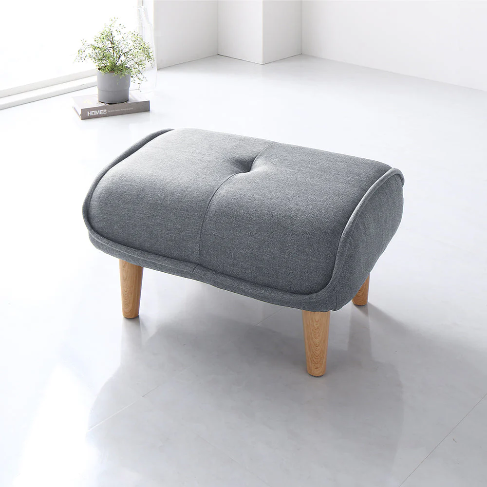 日本製 ポケットコイル オットマン単品 ファブリック生地 インディゴブルー - Image 18