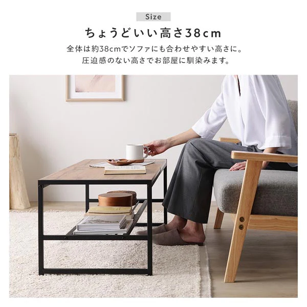 ローテーブル単品（幅120cm） 『Rectico レクティコ』 ラスティックナチュラル - Image 15