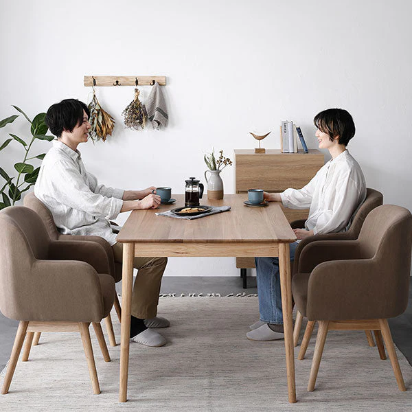 天然木ダイニング（幅140cm）『Duuce デュース』 5点セット モカ - Image 19