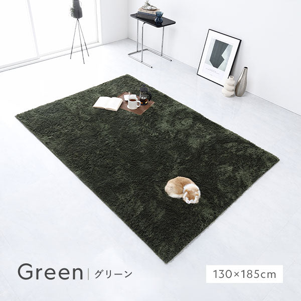 洗えるシャギーラグ 円形(約R185×185cm) パープル - Image 9