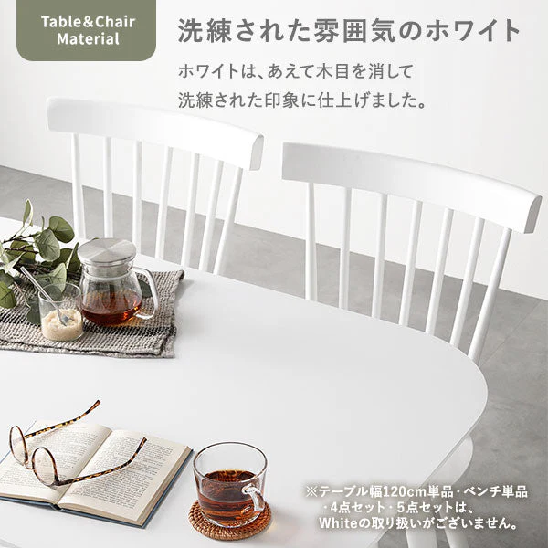 天然木 ダイニングテーブル 長方形120×75cm 単品 ナチュラル - Image 6