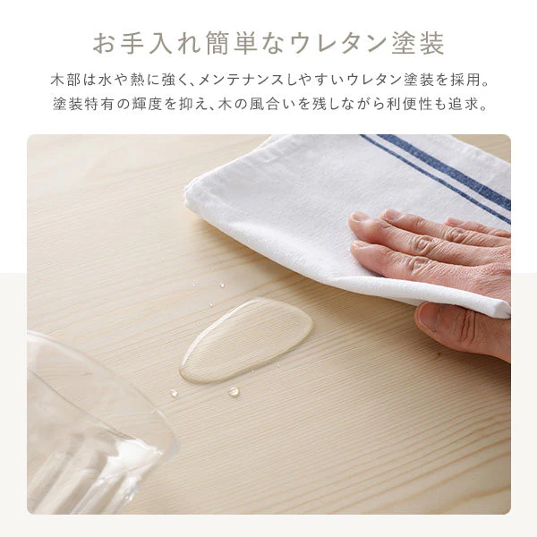 パイン材ダイニング テーブル単品（幅115cm）『Myon ミオン』 ホワイト - Image 10