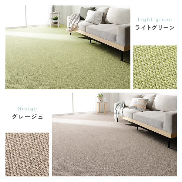 日本製 軽量 洗えるタイルカーペット 遮音 防音 防ダニ 50cm幅 ブラウン - Image 5