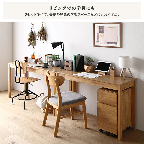 【旧仕様】天然木デスクセット（デスク+ラック+キャビネット） 『Keiju ケイユ』 デスク幅120×奥行45cm ホワイト - Image 12