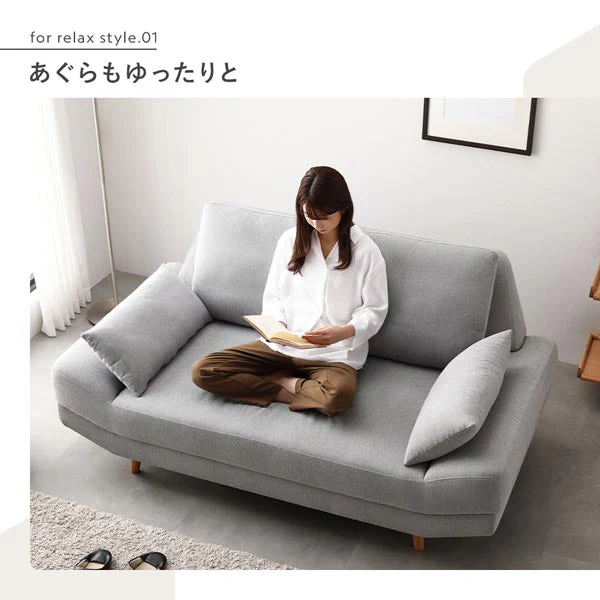 ワイド座面ソファ『Plento プレント』二人掛けソファ単品 ライトベージュ - Image 9