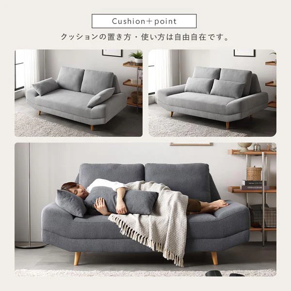 ワイド座面ソファ『Plento プレント』二人掛けソファ＋オットマン イエロー - Image 19