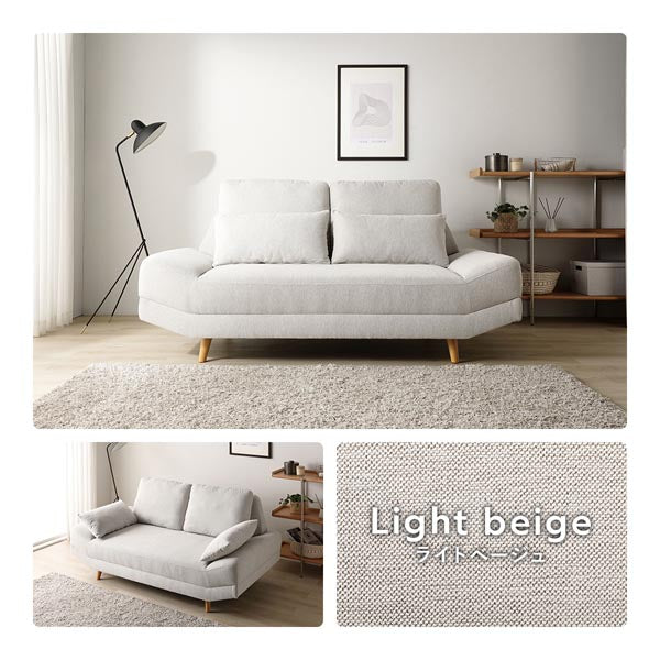 ワイド座面ソファ『Plento プレント』二人掛けソファ＋オットマン イエロー - Image 4