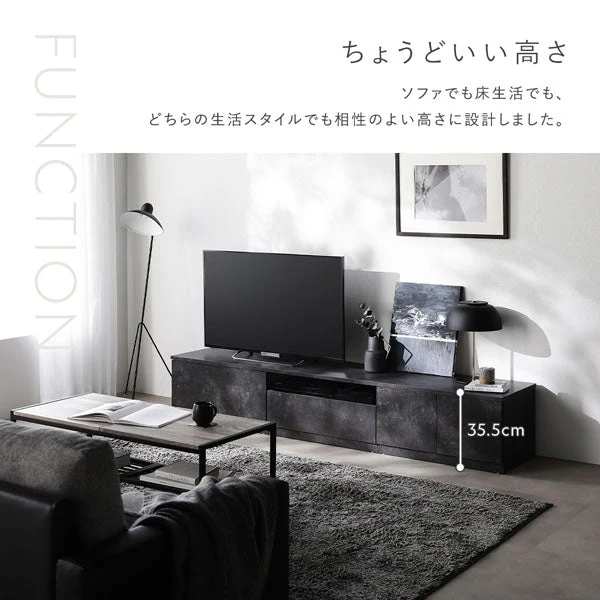 組み替え自在 ワイドテレビボード 『Tivra ティヴラ』 引き出しタイプ 180cm幅 ストーングレー - Image 23