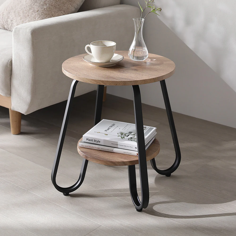 ローテーブル（ラウンドタイプ）『LUTON ルトン』 単品 直径40cm ストーングレー - Image 20